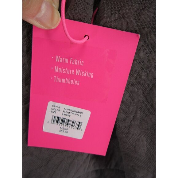 Juicy Couture Sweatshirt Large Purple Truffle Jacquard Pullover NEW - Picture 6 of 13